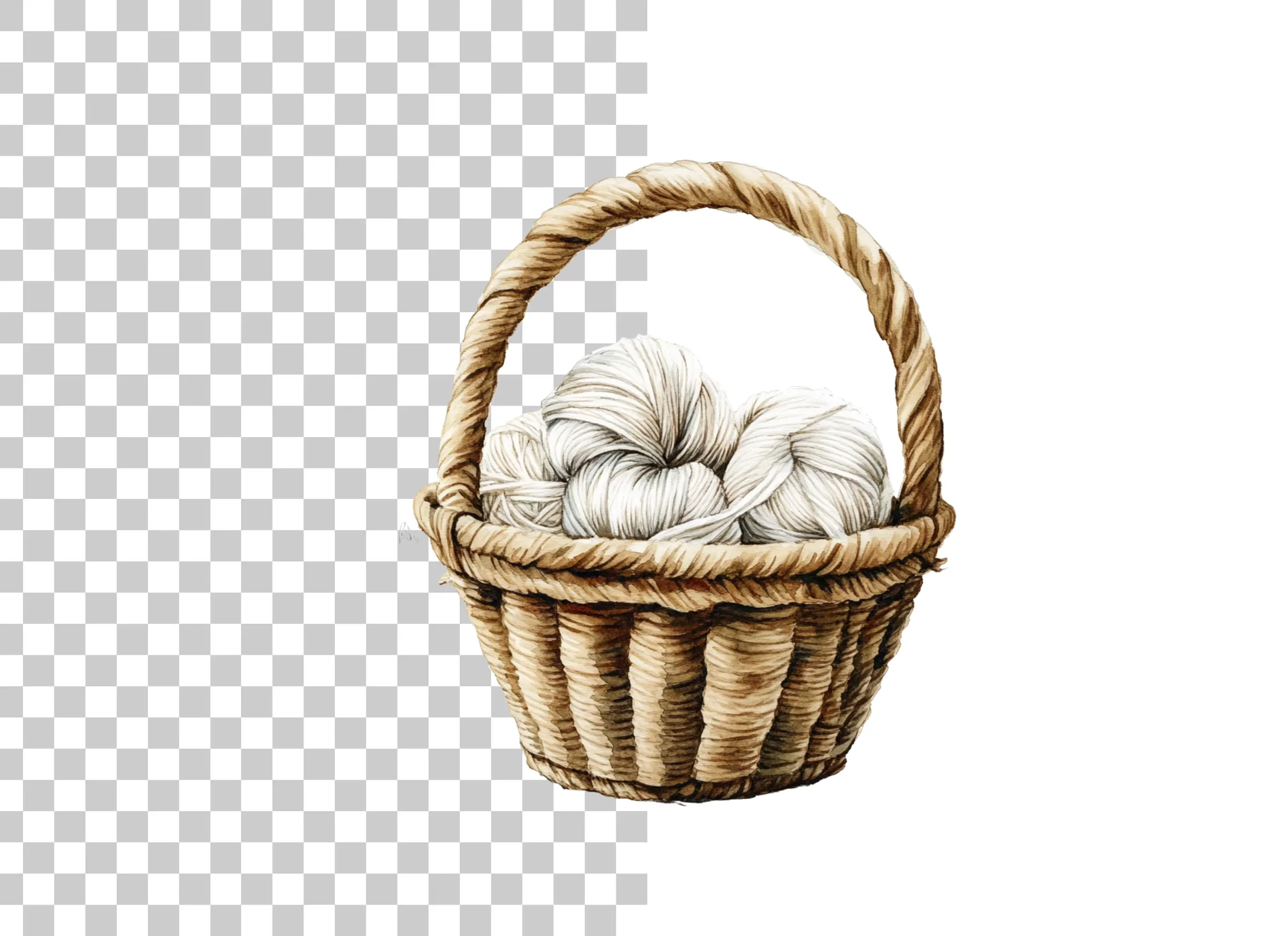 Yarn Baskets Clipart Bundle - Image 2