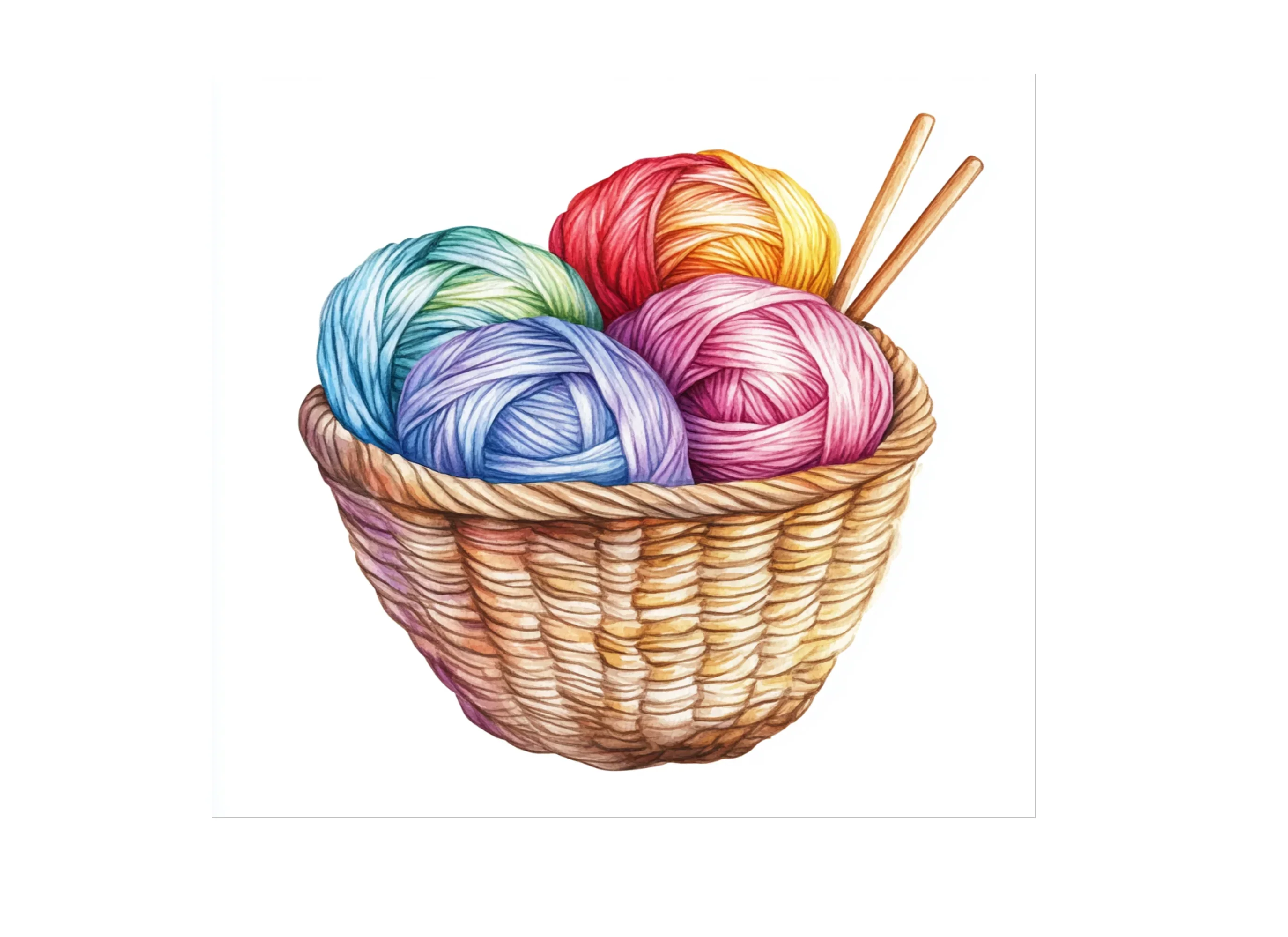 Yarn Baskets Clipart Bundle - Image 3