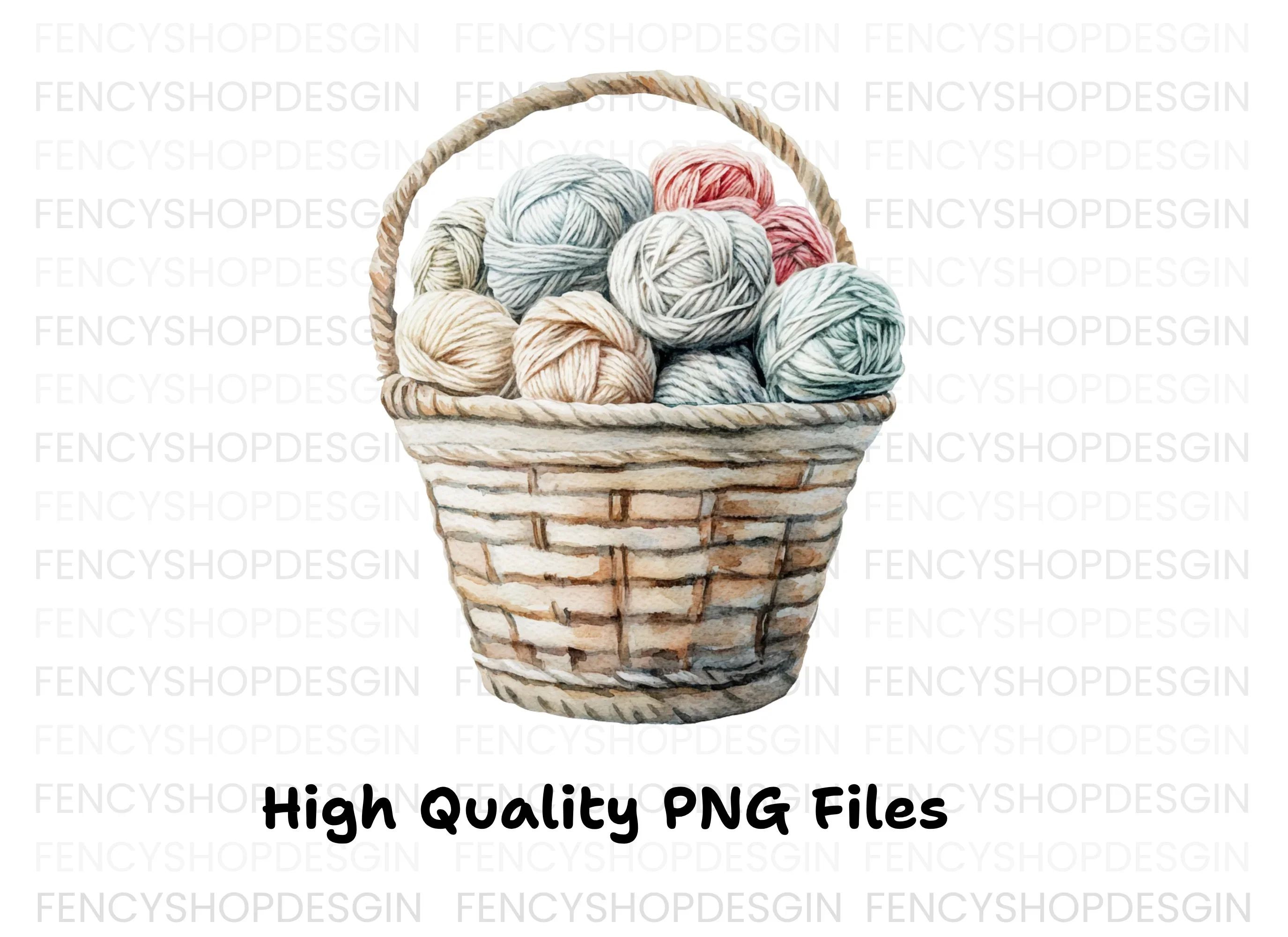 Yarn Baskets Clipart Bundle - Image 2