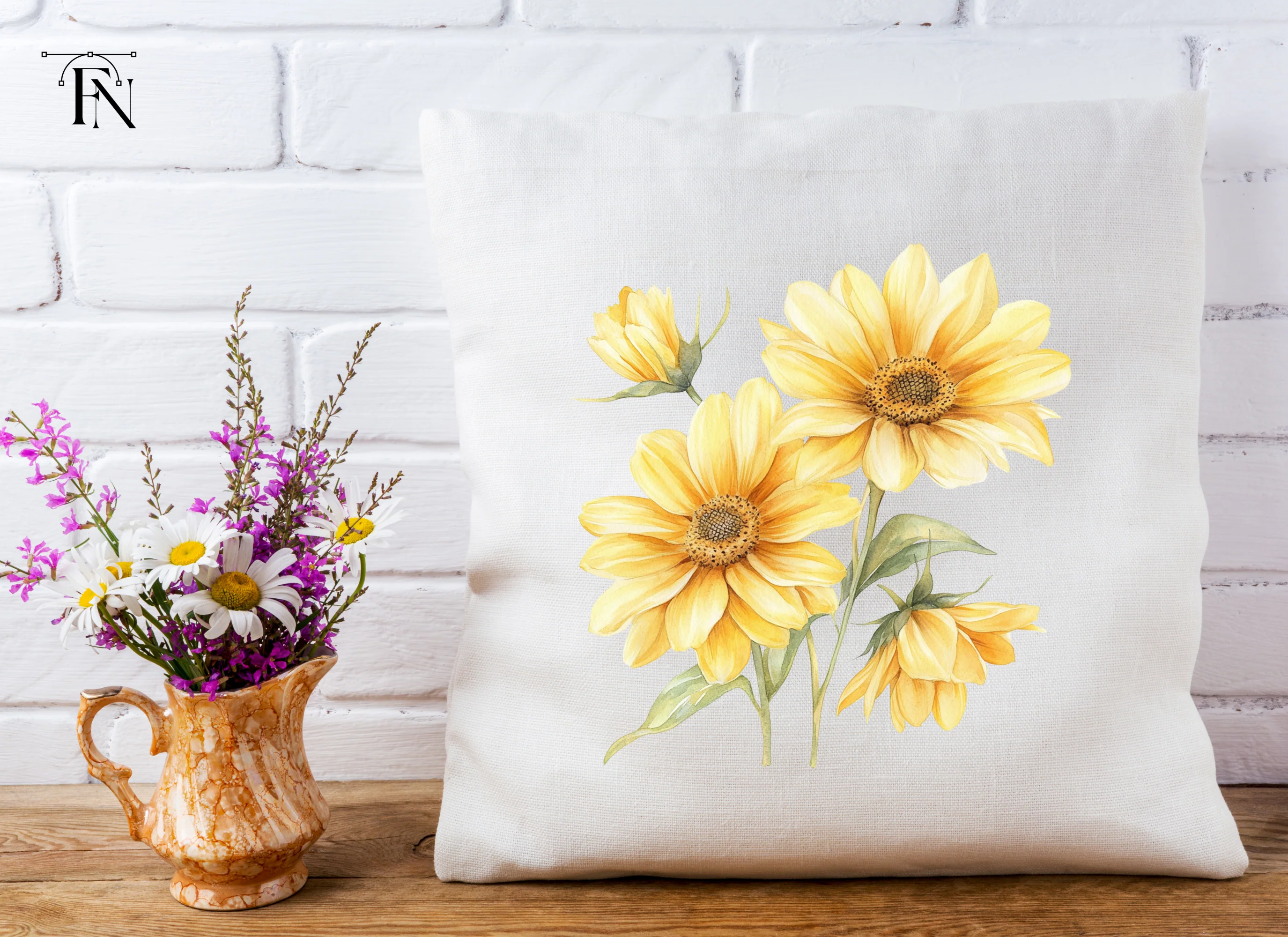 Yellow Daisy Clipart Bundle - Image 5