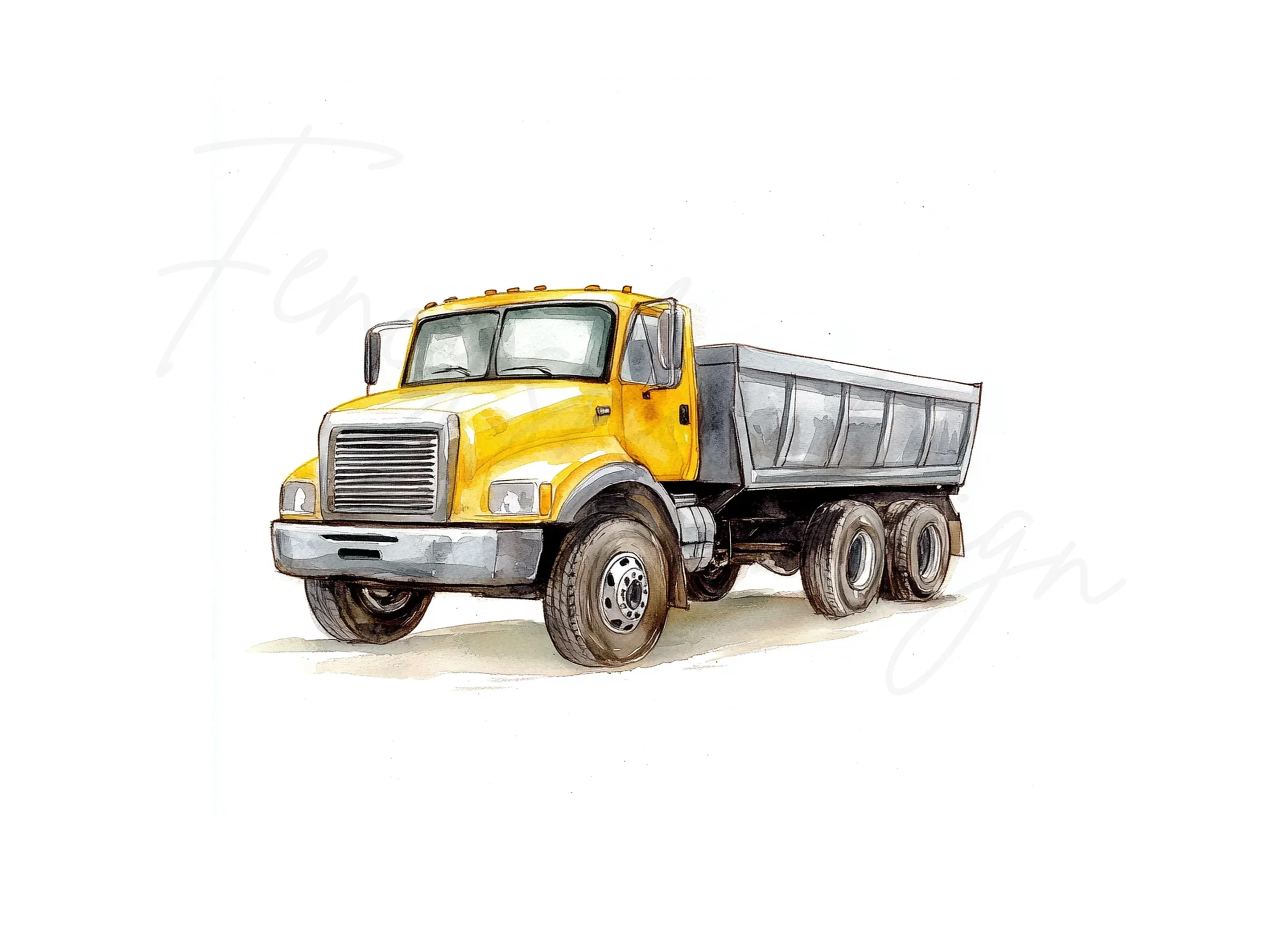 Yellow Dump Truck Clipart Bundle - Image 2