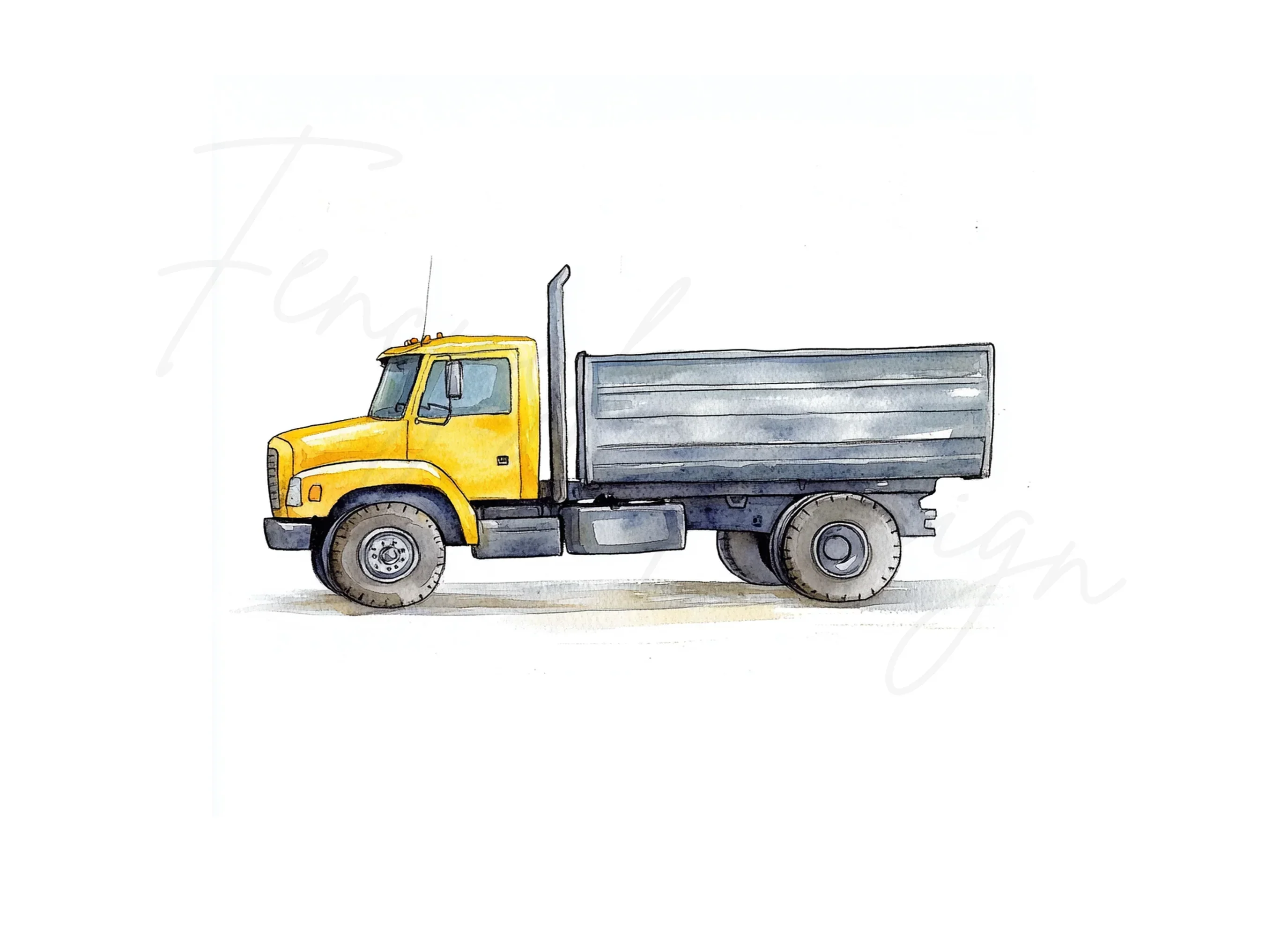 Yellow Dump Truck Clipart Bundle - Image 2