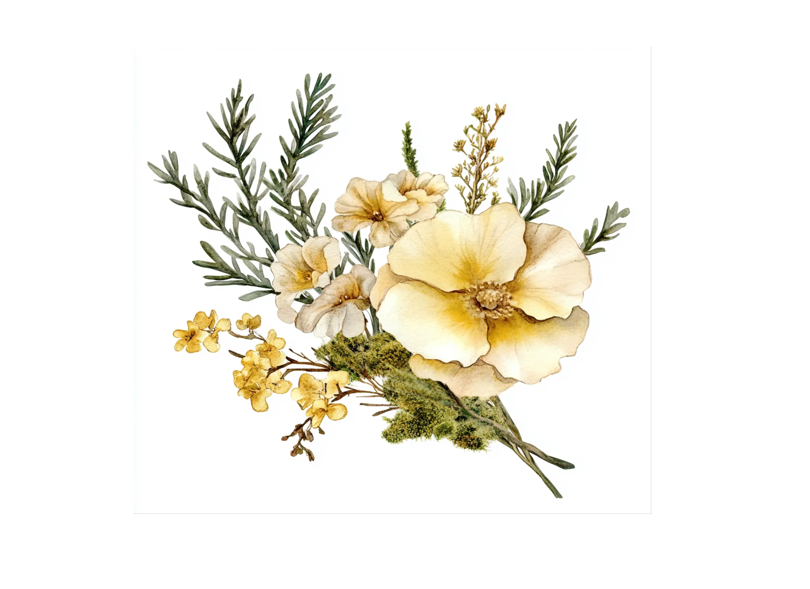 Yellow Floral Bouquet Clipart Bundle - Image 3