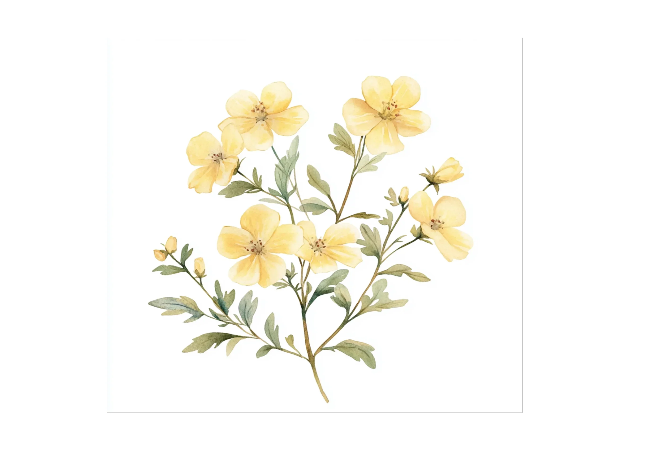 Yellow Flowers Clipart Bundle - Image 2