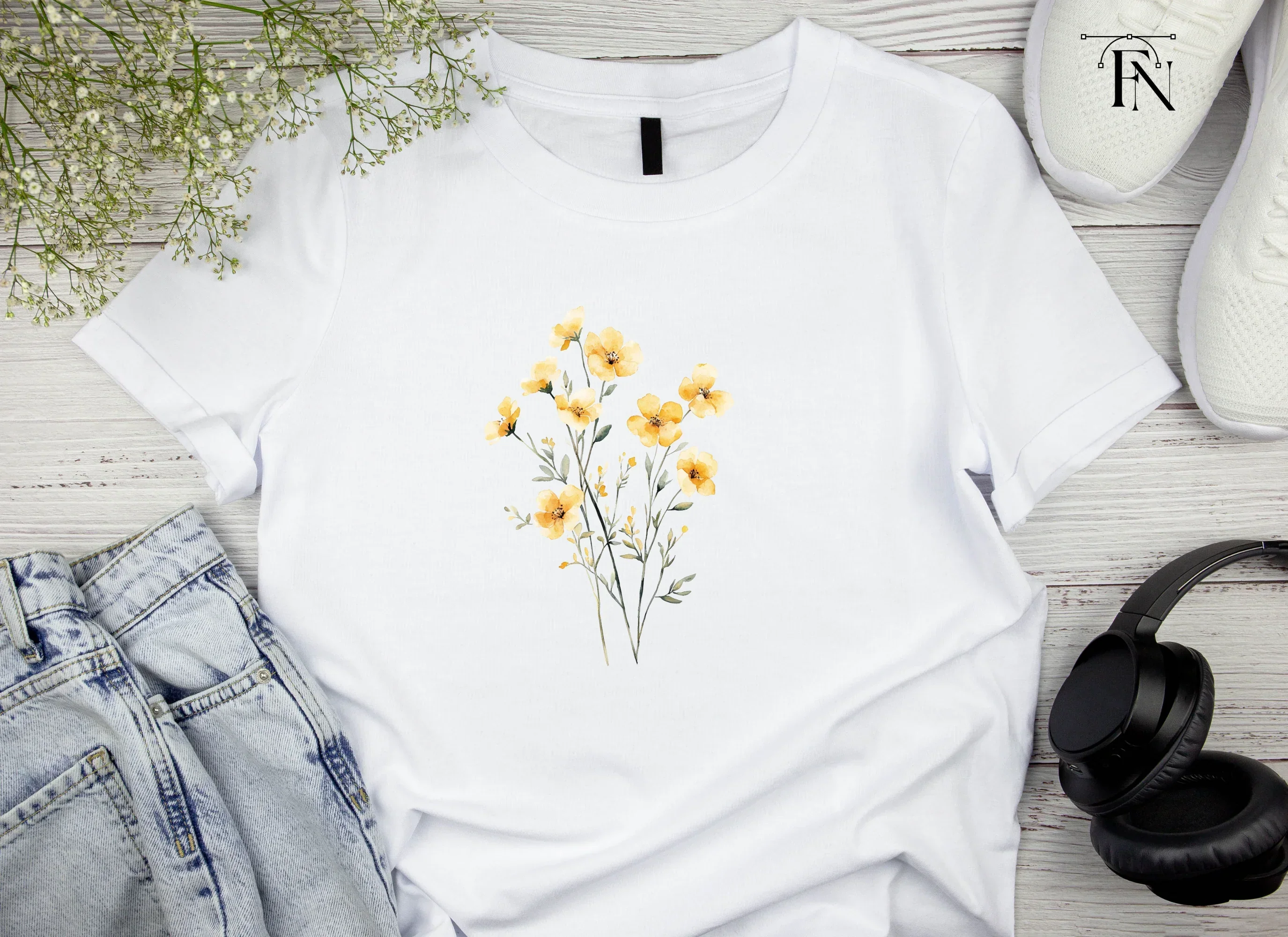 Yellow Wildflowers Clipart Bundle - Image 4