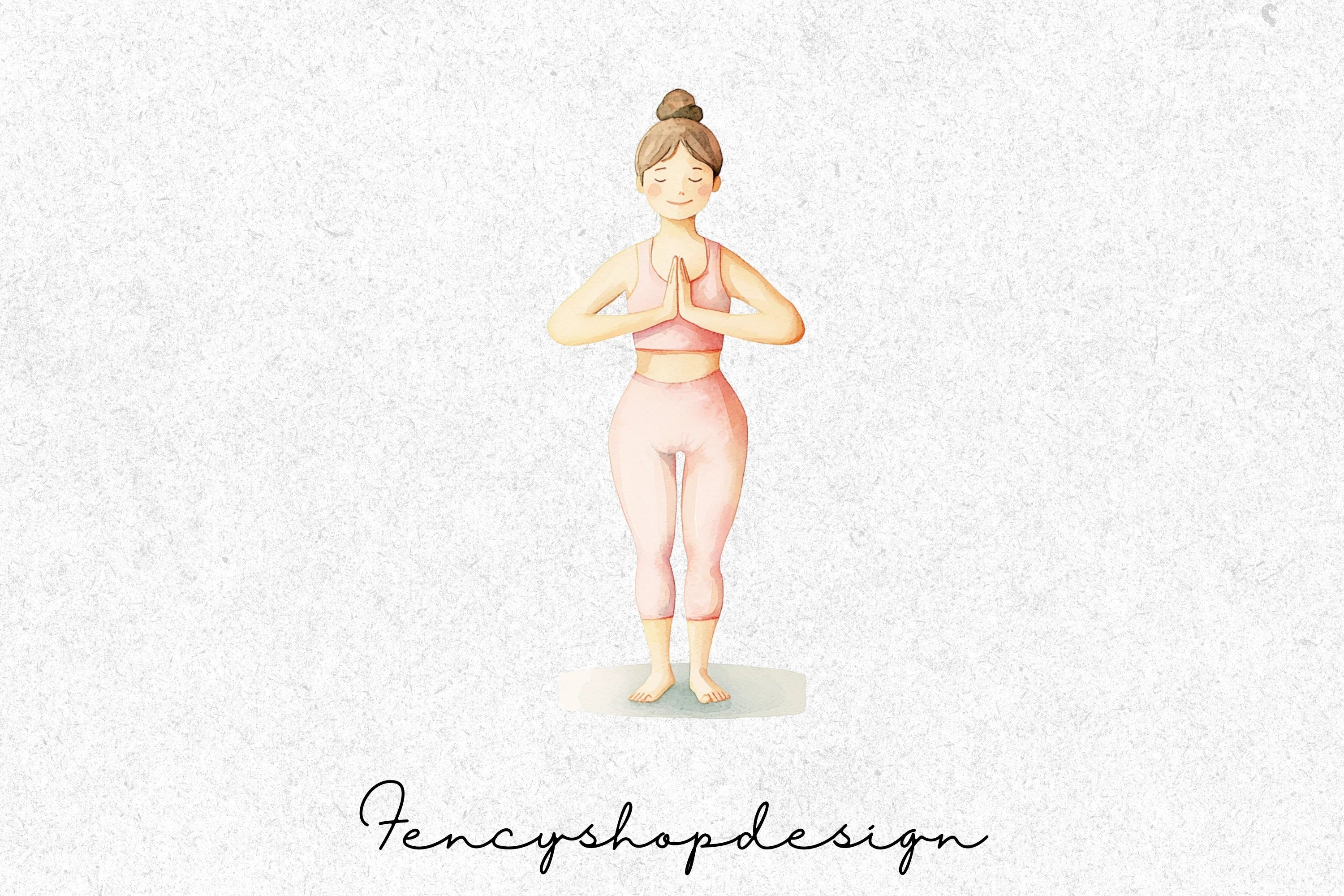 Yoga Women Meditation Clipart Bundle - Image 6