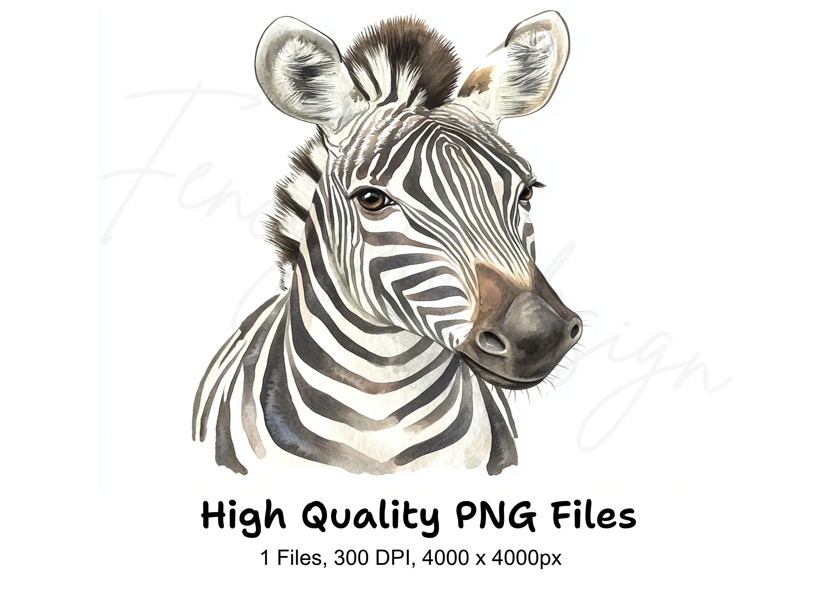 Zebra Head Clipart Bundle