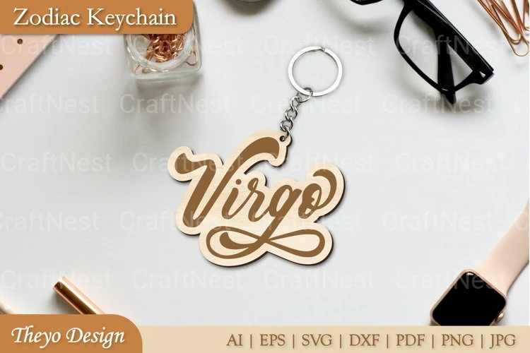 Zodiac Key Chain SVG Bundle