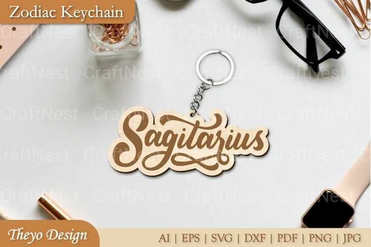 Zodiac Key Chain SVG Bundle