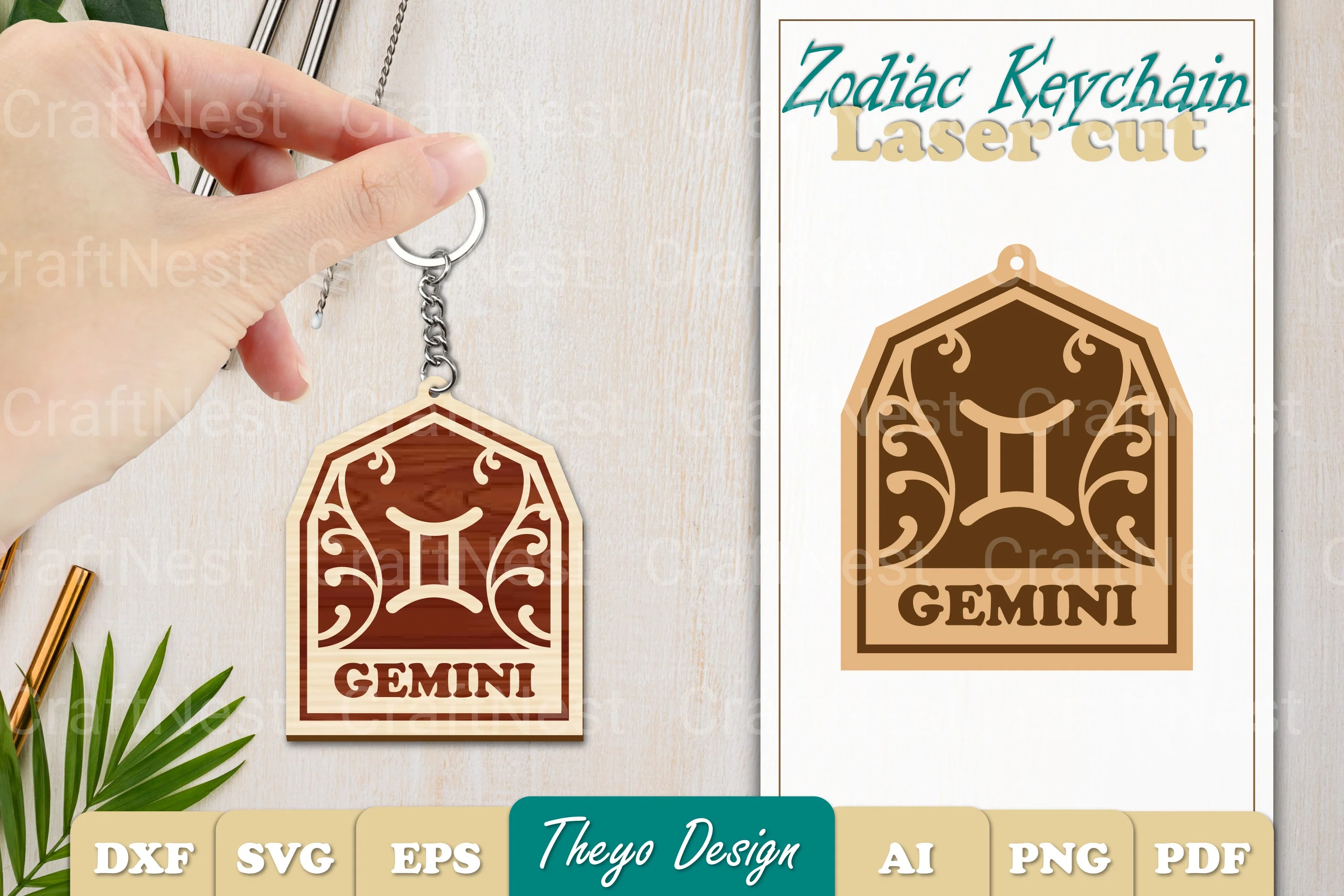 Zodiac Keychain SVG Bundle