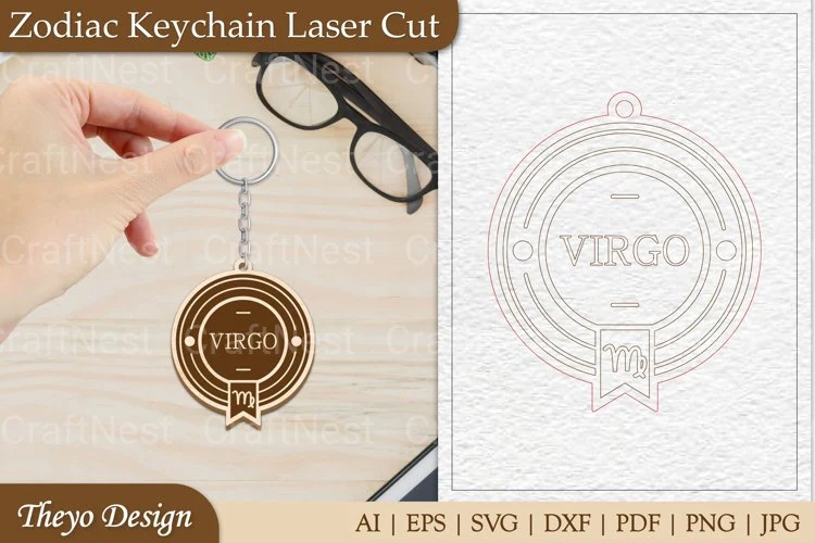 Zodiac Keychain SVG Bundle Collection